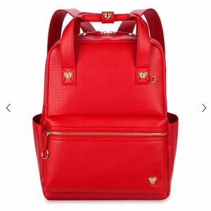Disney Mickey Mouse Faux Leather Backpack in Red